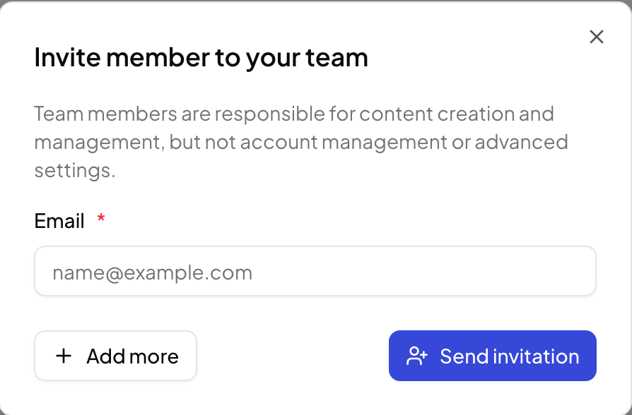 Invite a team member