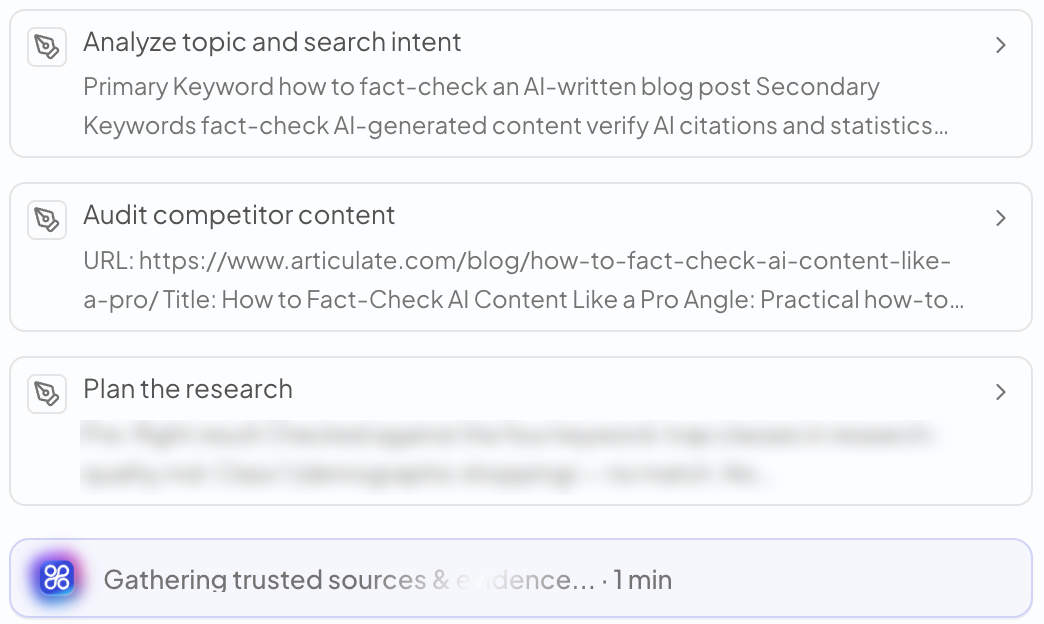 An article being written