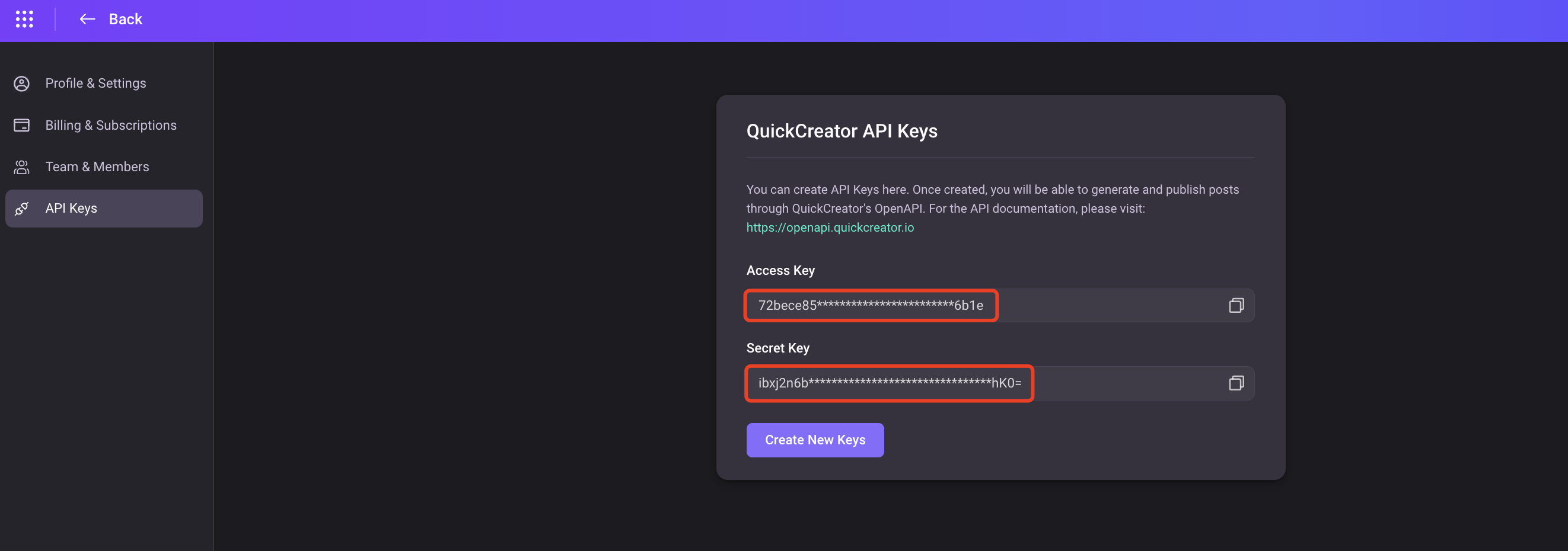 Copy New Keys