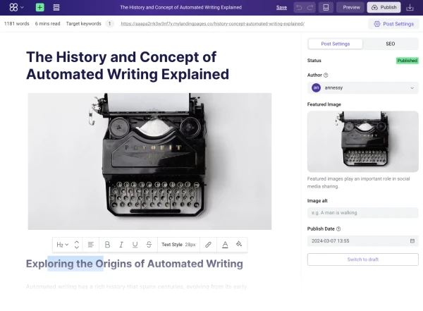 Super easy Blog Editor